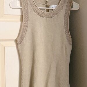 Halston Heritage Light Beige Knit Top